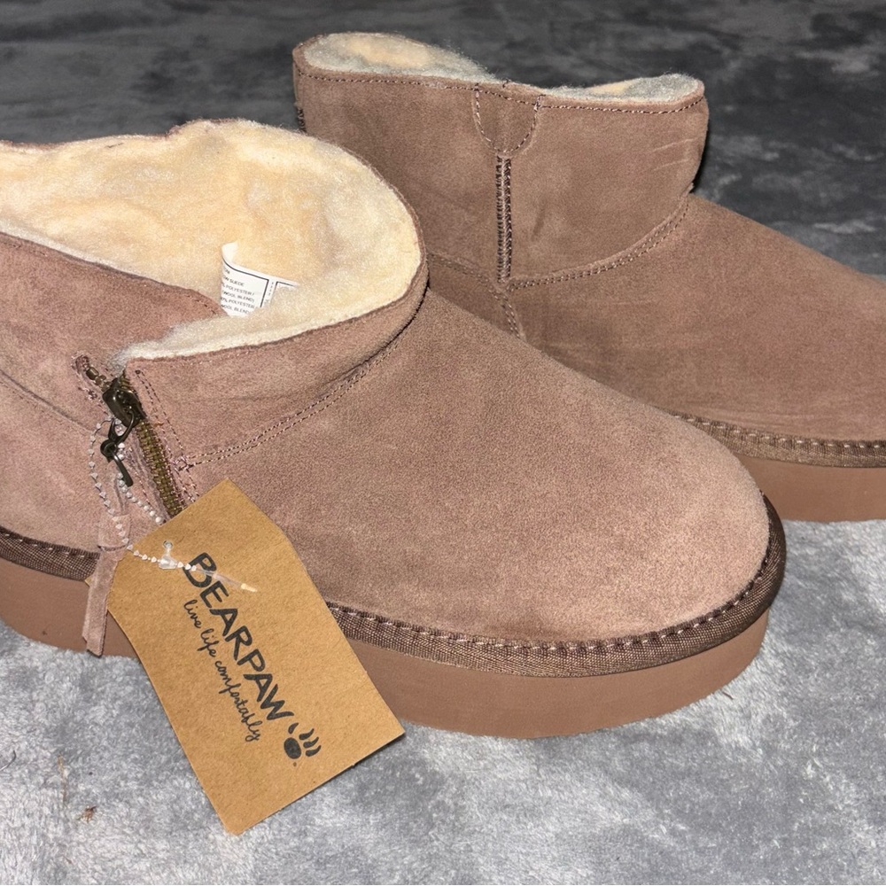 Bearpaw Plush Lined Ankle Boots | Women’s 8 | NWT